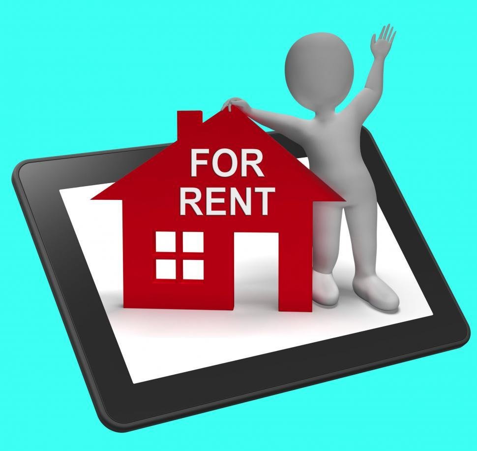 for-rent-house-tablet-shows-rental-or-lease-property